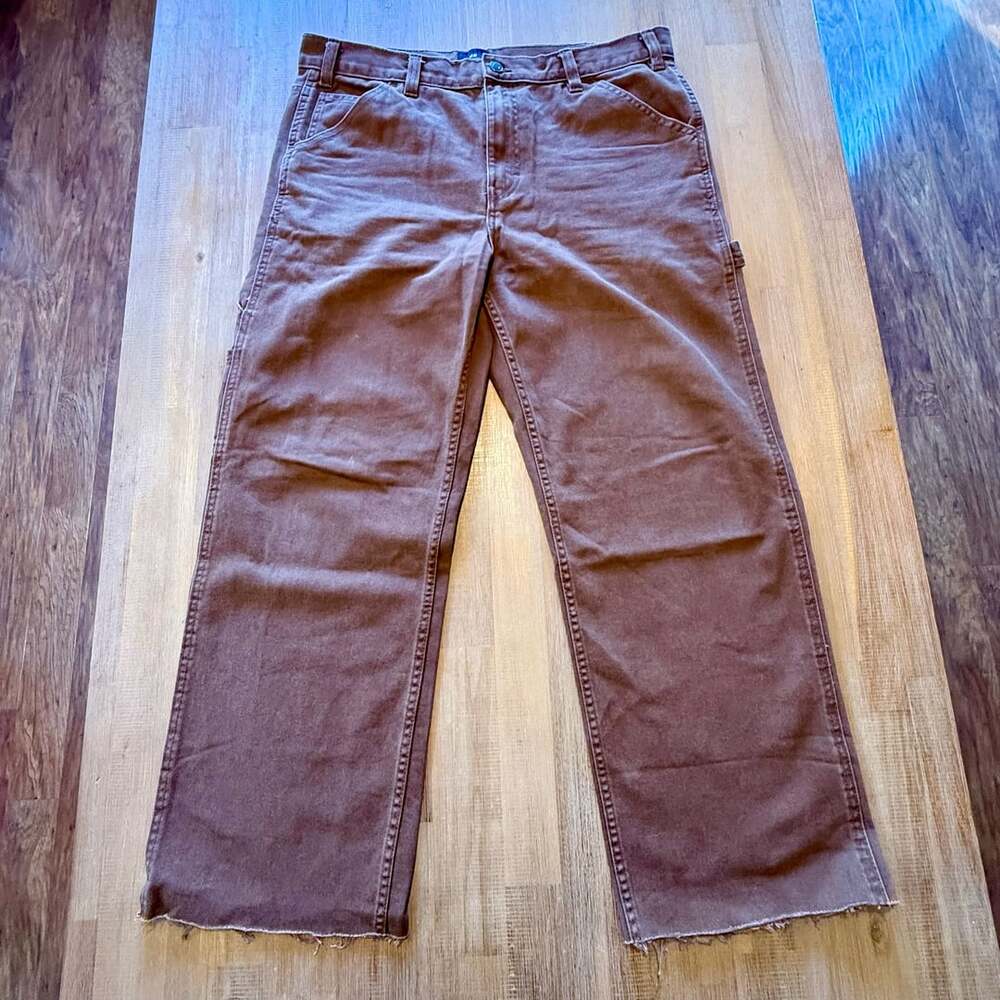 H&M Relaxed Fit Brown Workwear Carpenter Pants Size 36